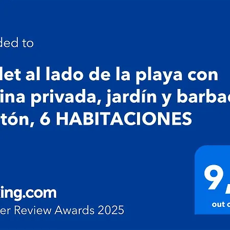 Hébergement de vacances Al Lado De La Playa Con Piscina Privada, Jardin Y Barbacoa, Fronton, 6 *
